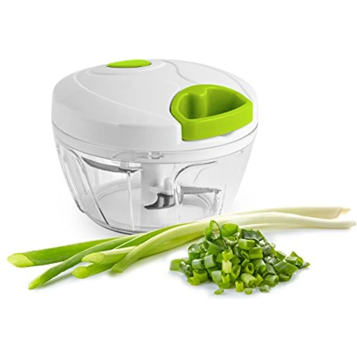 H & H Hand Chopper Zerkleinerer manuell A Saite für Obst und Gemüse, weiß/grün lime – Bild 8
