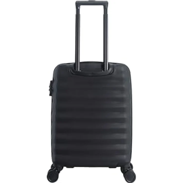 SAXOLINE Flow Reisekoffer, mittelgroß, erweiterbar, 67 x 47 x 25 cm, 61 l, schwarz, 4 kg, robust mit Teleskopgriff und 360-Grad-Schwenkrädern – Bild 2