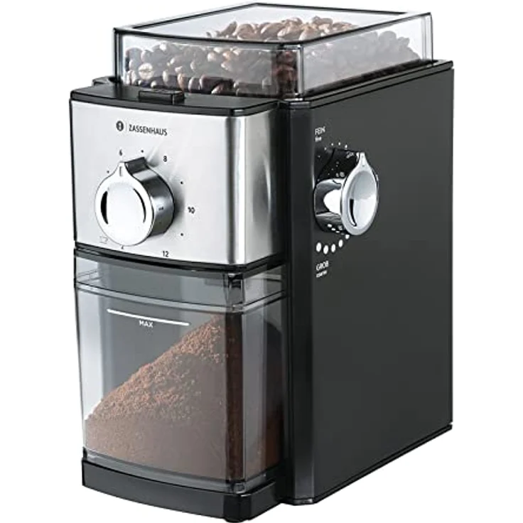 Zassenhaus Elektrische Kaffeemühle, Kaffeemühle, Schwarz – Bild 1