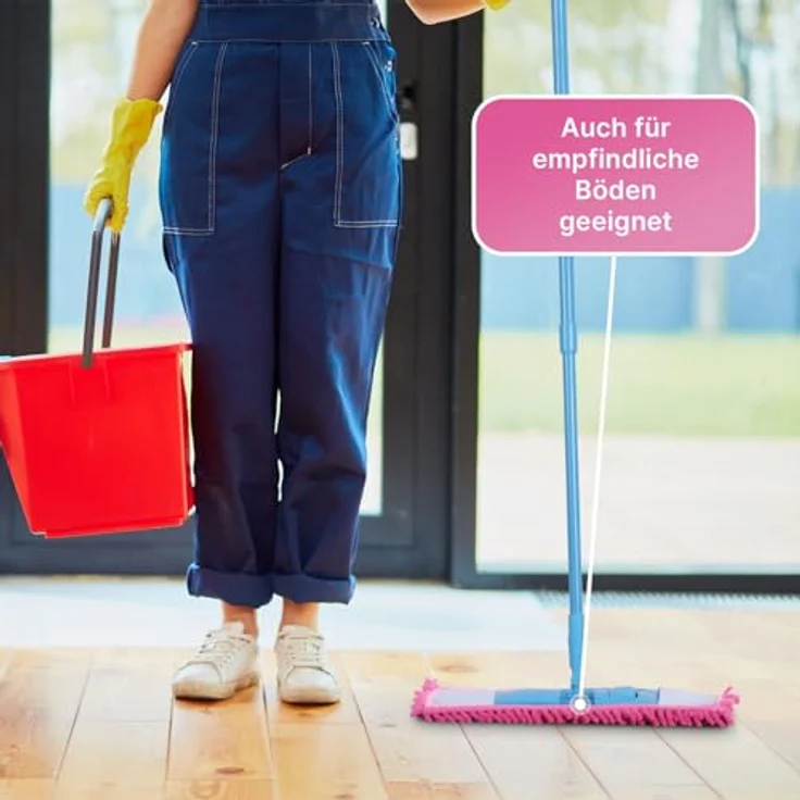 Bestlivings Ersatzbezug Beere für Bodenwischer (4er Pack) - 40cm Chenille Wischbezug, für alle gängigen Klapphalter - Bezug für alle Bodenarten, Mikrofaser für effiziente Reinigung – Bild 5