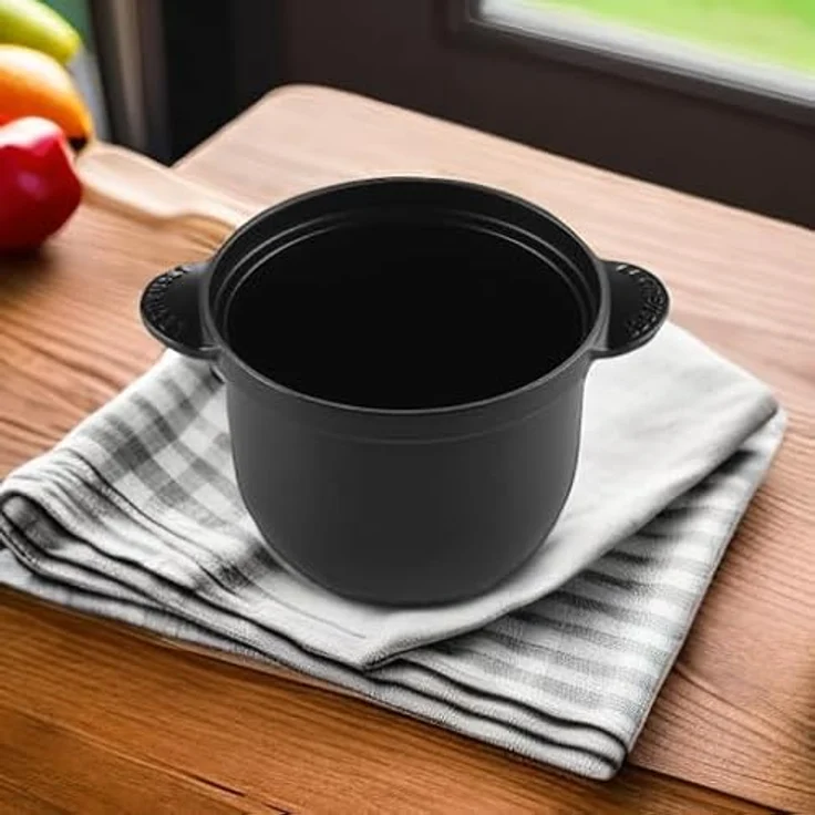 Le Creuset Cocotte Every, Gusseisen, 18 cm, 2 l, schwarz matt – Bild 2