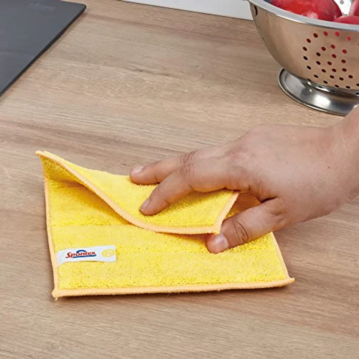 Spontex Microfibre Schwammtuch, Mikrofaser-Schwammtücher, super saugfähig, antibakteriell und langlebig, 1 x 2 Stück – Bild 6