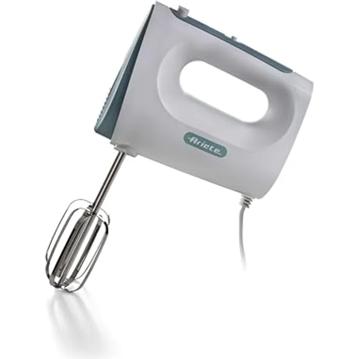 Ariete 1545 Handmixer Breakfast, 450 W, 5 Geschwindigkeiten, Turbo-Funktion, 2 Edelstahl-Schneebesen, Weiß & Aegean Teal – Bild 2