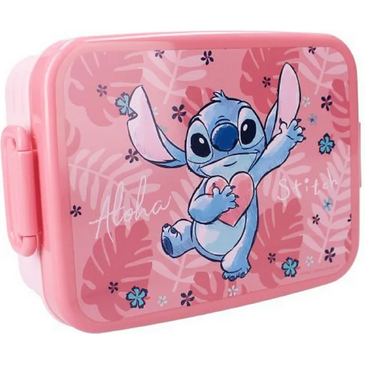 Lilo & Stitch Lunchbox Vielseitige Brotbox, Robuste Konstruktion, ideal für Kinder, Polypropylen, blau