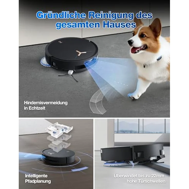 ECOVACS DEEBOT T50 MAX PRO OMNI Gen2, Nass-Trocken-Saugroboter mit BLAST Saugtechnologie, dToF LiDAR-System, ZeroTangle 2.0 und All-in-One OMNI-Station, mit Beutel – Bild 8