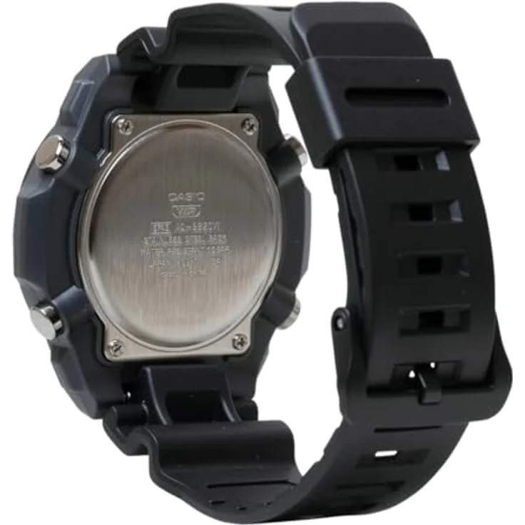 Casio AQ-S820W-1AVEF, Sportliche Analog-Digital-Uhr mit Solarenergie, schwarzes Kunststoffarmband, wasserdicht bis 10 bar – Bild 2