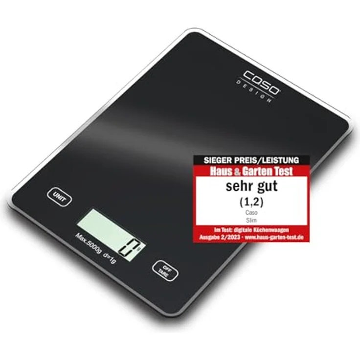 Caso 3210 Küchenwaage, Glas, schwarz – Bild 2