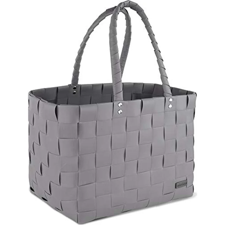 normani geflochtene Einkaufstasche mit Henkeln, extra robuste Tragetasche aus 70 % recyceltem Material, 20 Liter, Farbe Brown – Bild 2
