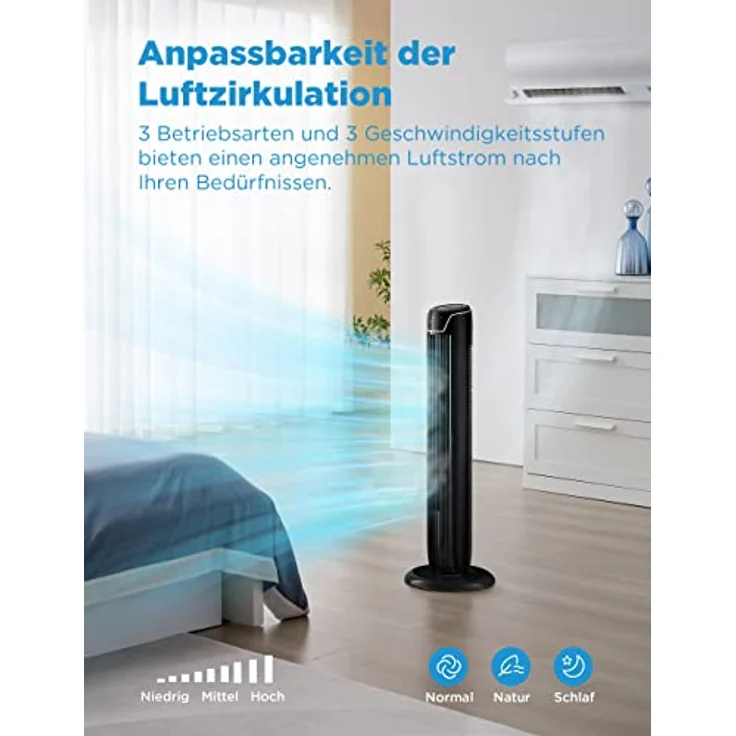 Midea FZ10-17JR Turmventilator, Fernbedienung – Bild 4
