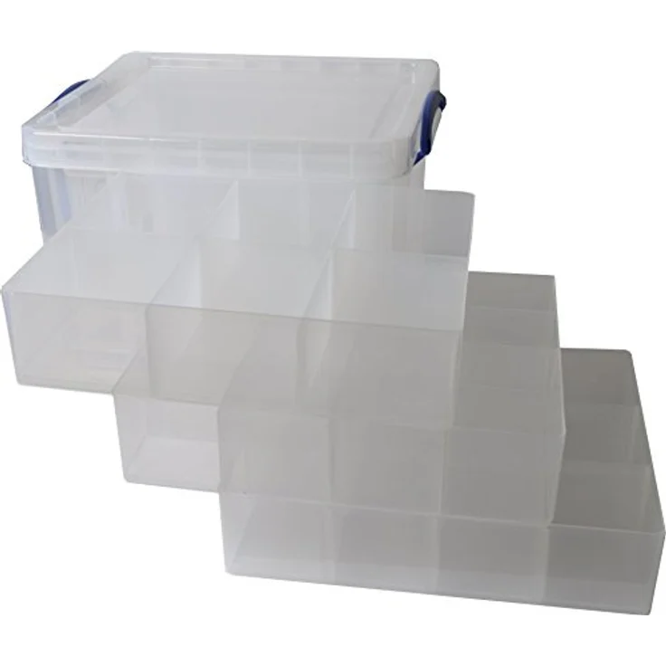 Really Useful Box 35CX3DIVCB 35l Vorratsdose mit Einsätzen, optisch - Natur, ideal geeignet – Bild 2