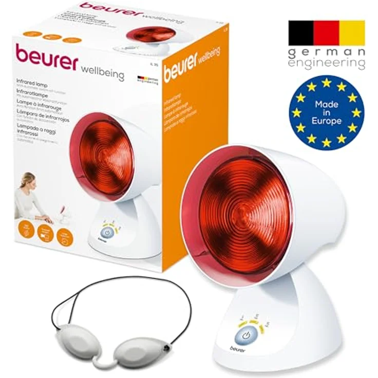 Beurer Infrarotlampe IL 35 Abschaltautomatik 3 Temperaturstufen 150 Watt Leistung weiß – Bild 6