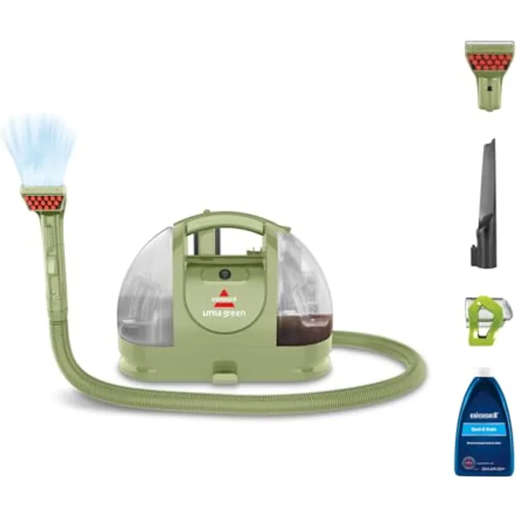 BISSELL Little Green 4098N, Polster- und Teppichreiniger mit 340W Motor, tragbar, doppelte Tanktechnik, effektive Fleckenentfernung für Teppiche, Polster, Auto