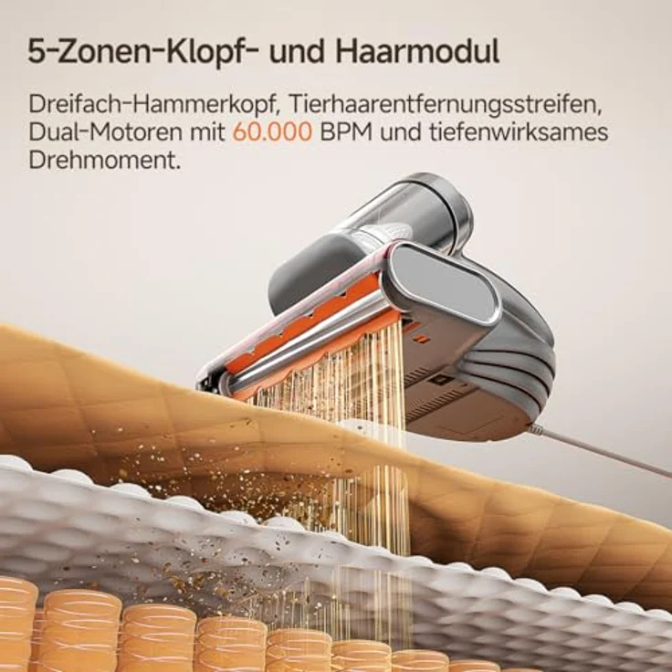UWANT M700 Grau, Elektronischer Matratzenstaubsauger mit Allergy Plus Filterung und 700 W Leistung – Bild 6