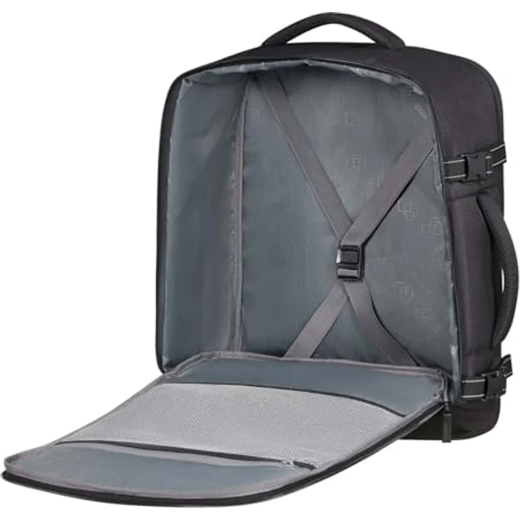 American Tourister Take2Cabin Rucksack 45 cm mit Laptopfach, Flash Black, 100% Polyester – Bild 6