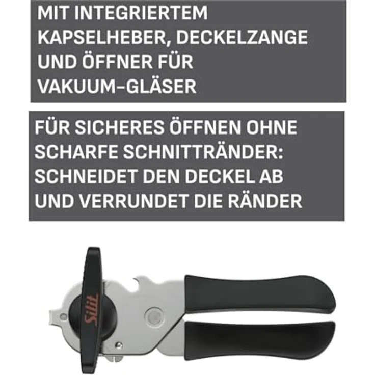 Silit Dosenöffner schwarz Edelstahl rostfrei 18-10 – Bild 3