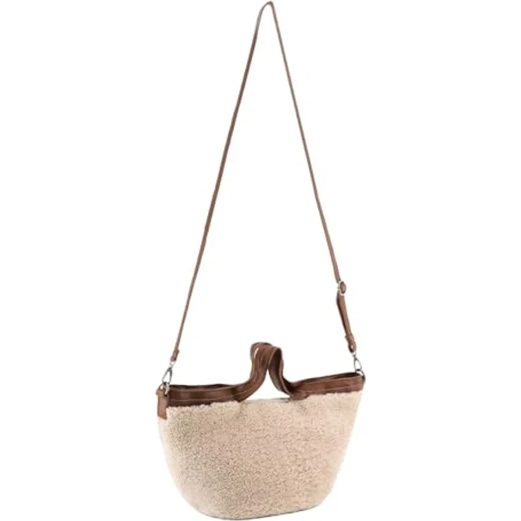 FredsBruder Teddy Layer Shopper Tasche aus 100% Leder, 27.5 cm, beige – Bild 2