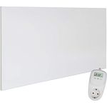 VIESTA H700 Infrarotheizung Carbon Crystal (neueste Technologie), ultraflache Wandheizung, weiß, 700 Watt - VIESTA TH10 Thermostat