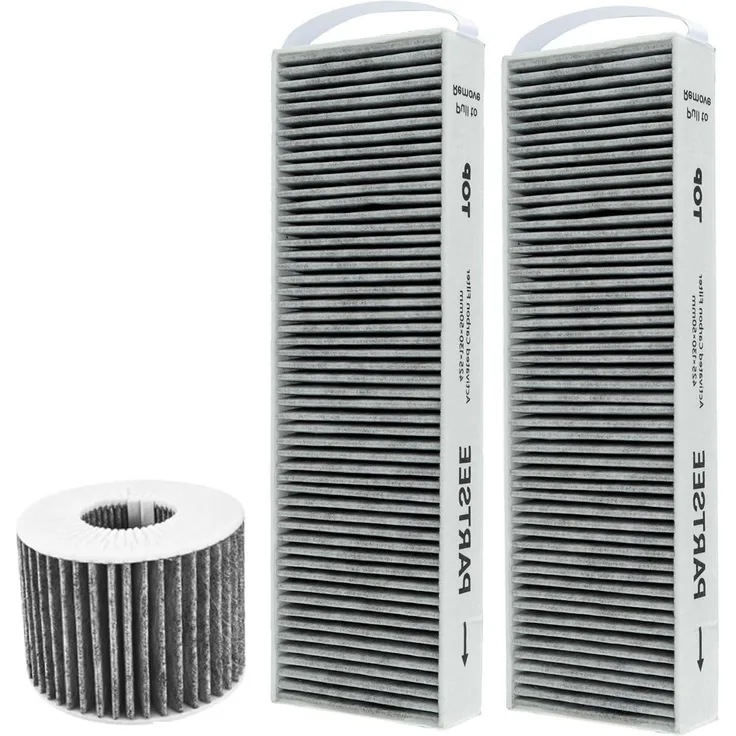 HUAREW Aktivkohlefilter 2er Set für Bora Pure PUAKF, X Pure, S Pure, PURU, PUXU – 5-Schicht-Filtertechnik für frische Luft und Geruchsneutralisation, Maße: 425x130x50 mm