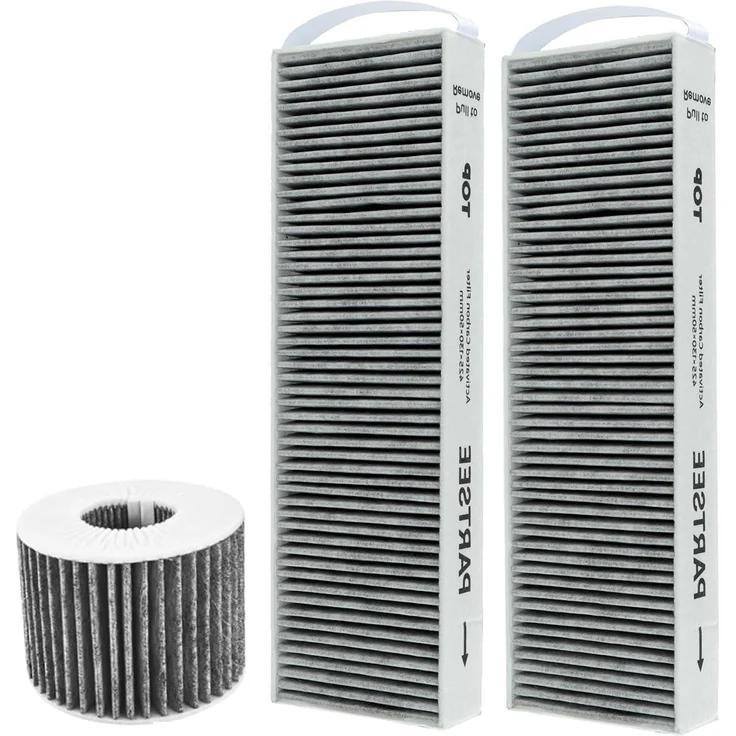 HUAREW Aktivkohlefilter 2er Set für Bora Pure PUAKF, X Pure, S Pure, PURU, PUXU – 5-Schicht-Filtertechnik für frische Luft und Geruchsneutralisation, Maße: 425x130x50 mm