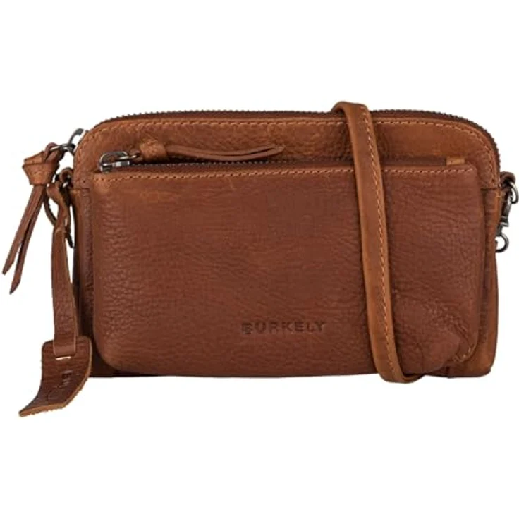 Burkely Antique Avery Mini Bag, Handtasche aus Pull-Up-Leder mit Reißverschlussfächern, braun – Bild 1