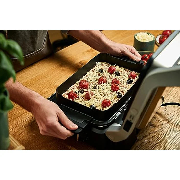 Tefal OptiGrill 4in1 GC774D Kontaktgrill | intelligentes Grillen | 9 automatische Programme | Barbecue/Backofen/komplette Mahlzeiten | gesünderes Grillen | einfache Reinigung | Edelstahl – Bild 5
