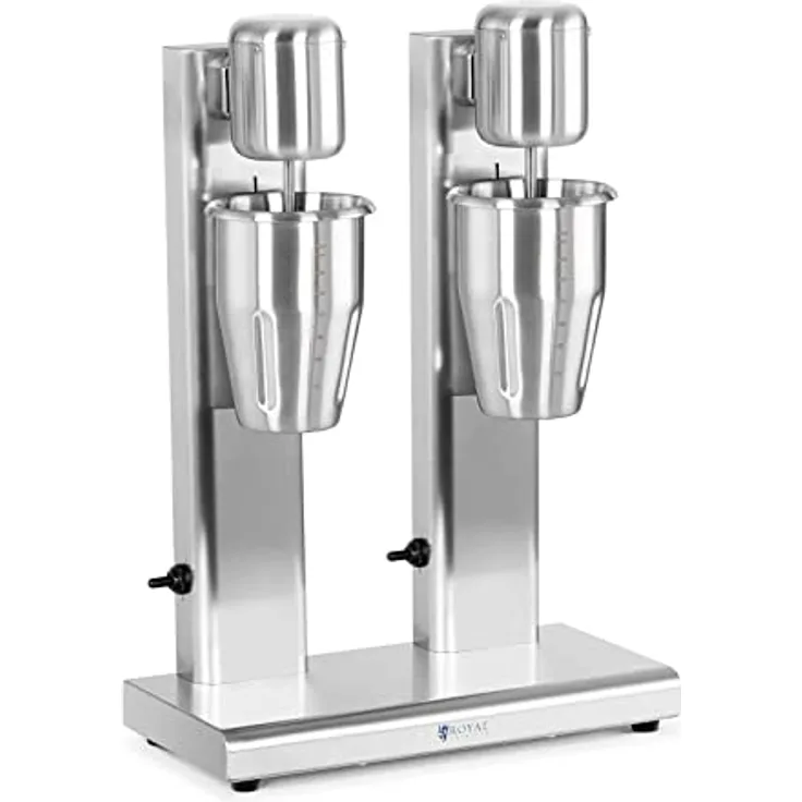 Royal Catering RCPMS-160S Milchshaker doppelt 2 x 1 l 15.000 U/min Edelstahl Standmixer Hochleistungsmixer