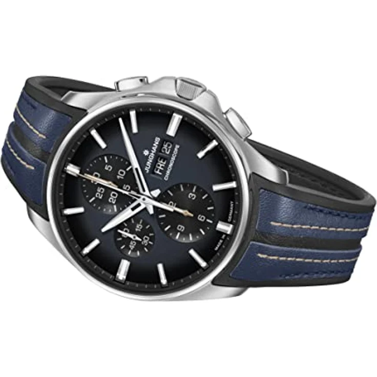 JUNGHANS Meister Chronoscope Herrenuhr Automatik Schwarz/Blau 027/4227.00 – Bild 2