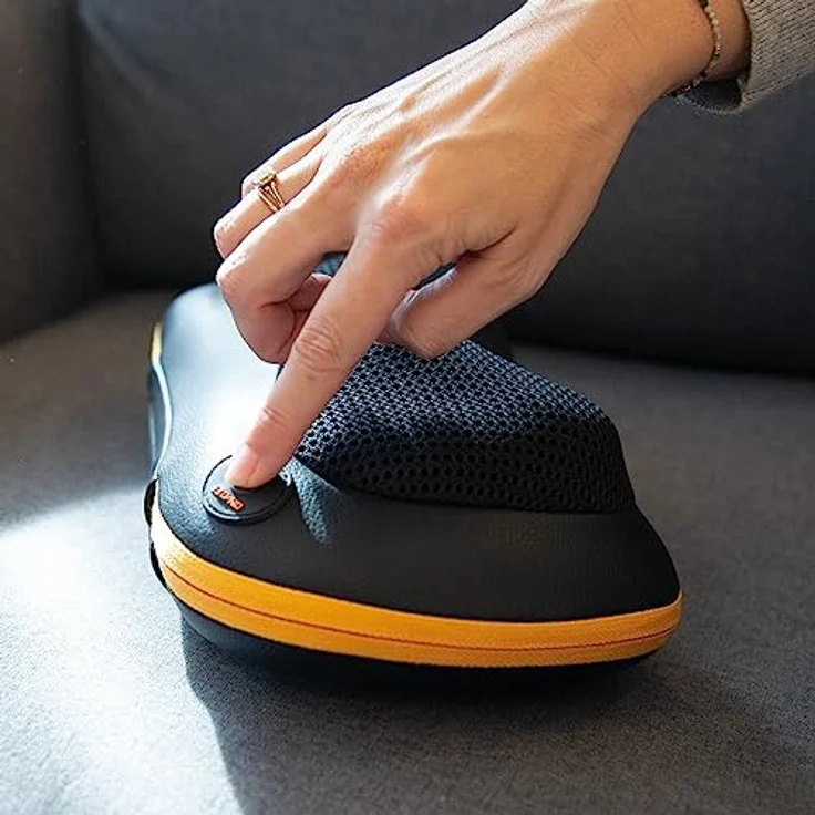 Belena Shiatsyou Massagekissen - Druckmassage mit 6 Shiatsu-Massageköpfen inkl. Licht und Wärmefunktion - Doppelrotationsmassage - Nacken, Schultern, Rücken, Ober- und Unterschenkel – Bild 5