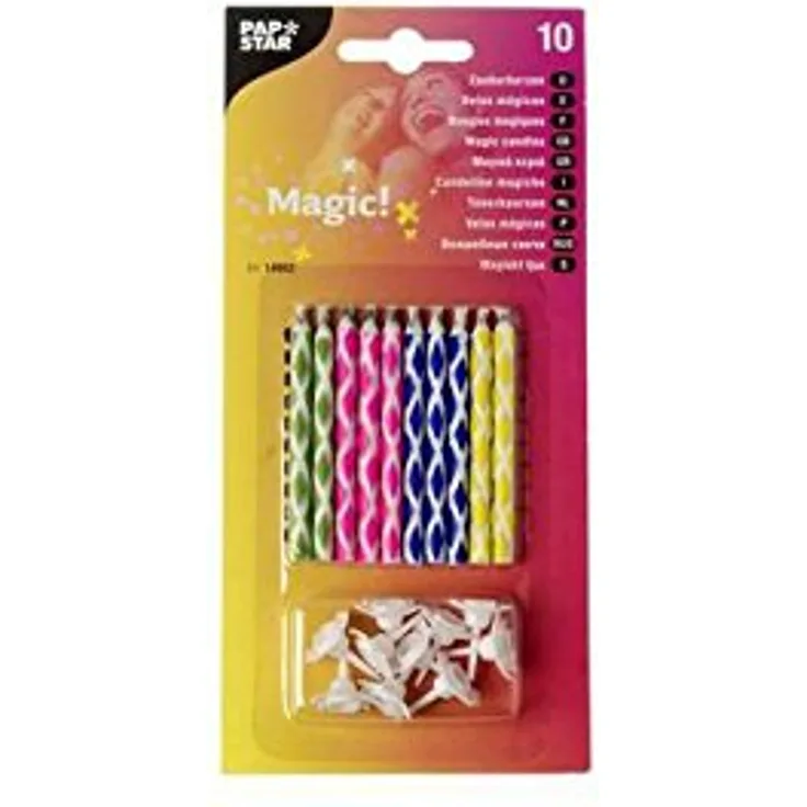14952 - PAPSTAR - 10 Magic-Kerzen mit Halter 6 cm - Preisvergleich
