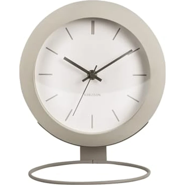 Karlsson Globe Tischuhr, graue Metalluhr, rund, 21x14x21 cm, zeitlose Eleganz für jeden Raum – Bild 4