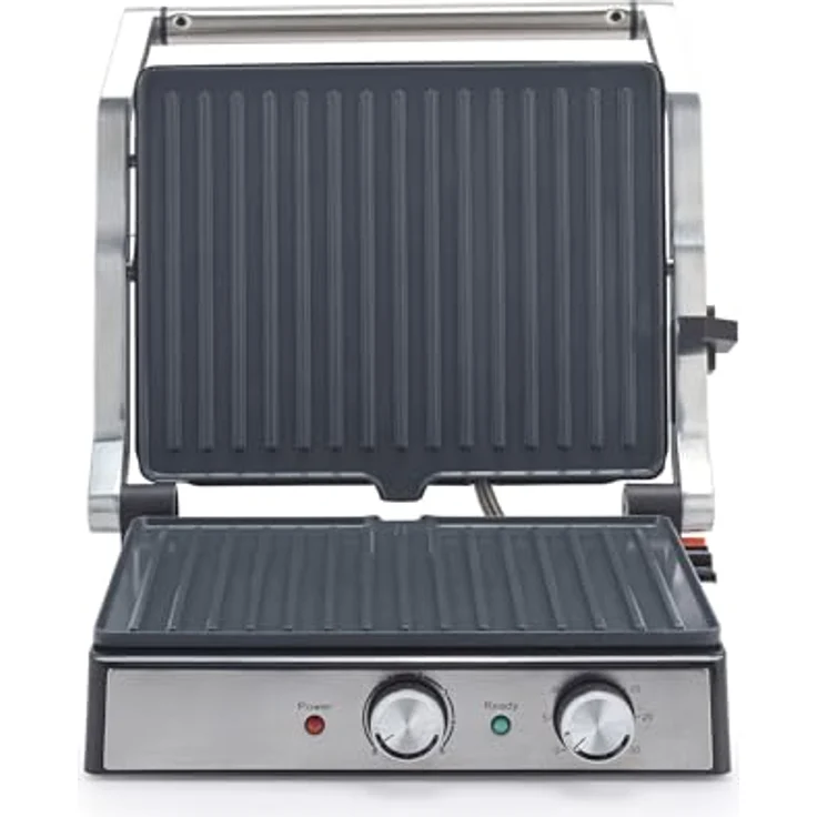 Petra PT6234VDE Kontaktgrill – Elektrogrill, PFAS-freie Keramikbeschichtung, einstellbare Temperatur und Timer, 29 x 23cm platten, 2000 W – Bild 1