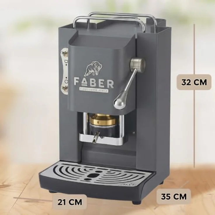 Faber Coffee Machines Pro Deluxe 3.0 Chrom Kaffeepadmaschine, kompatibel mit 44 mm ESE-Pads, Wassertank aus Glas, magnetisch abnehmbare Brühgruppe und Auslauf – Bild 8