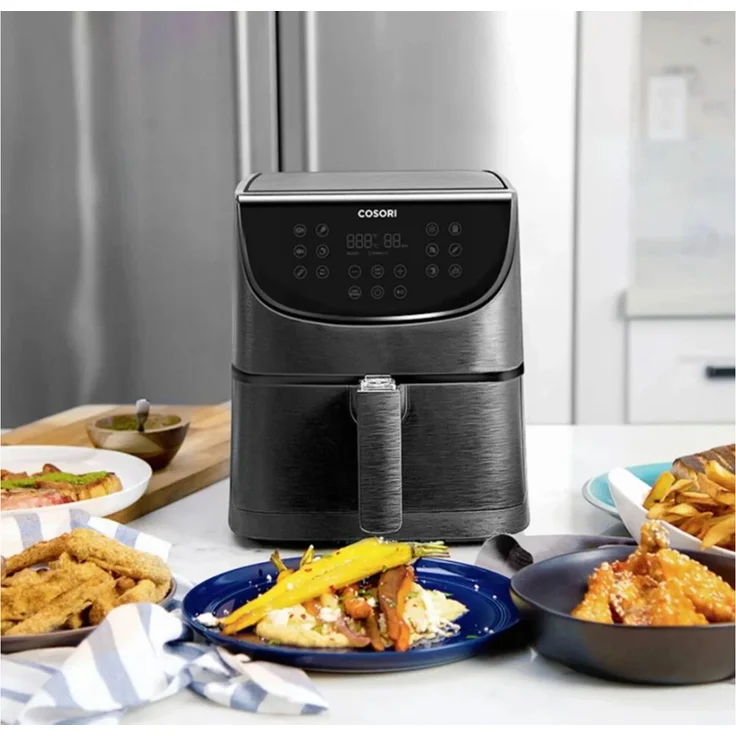 Cosori CP158-AF-RXB 5,5L XXL, Heißluftfritteuse, ohne Fett, 5,5 Liter, 1700W, Antihaftbeschichtung, Timer, Warmhalten, Vorheizen, schwarz – Bild 6