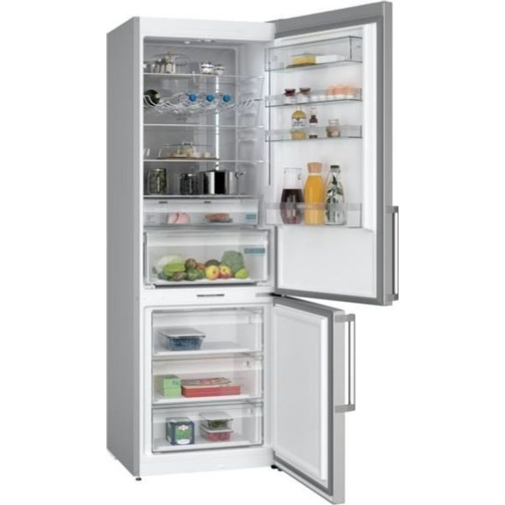 Siemens iQ500 KG49NAICT Kühl-Gefrierkombination, freistehend, edelstahl, NoFrost, 0-Grad-Zone, Schnellkühlen und -gefrieren, Urlaubsschaltung, LED, Breite 70 cm, Energieklasse C – Bild 2