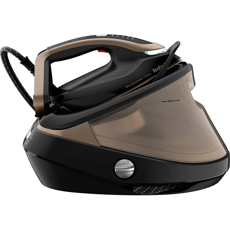 Tefal GV9820 Pro Express Vision Dampfbügelstation, 3000 Watt, 9 bar Dampfdruck, Anti-Kalk-System, schwarz-braun