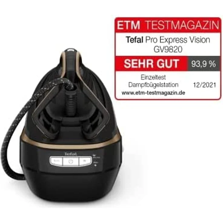 Tefal GV9820 Pro Express Vision Dampfbügelstation, 3000 Watt, 9 bar Dampfdruck, Anti-Kalk-System, schwarz-braun – Bild 2