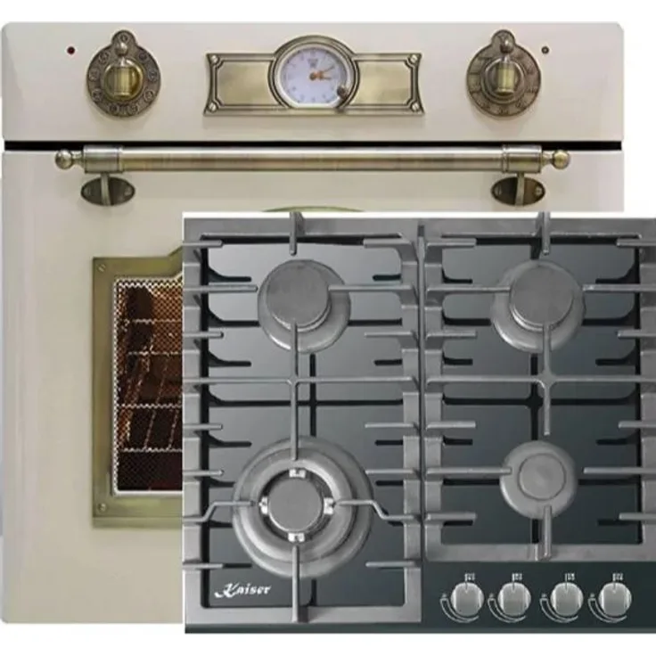 Kaiser Herdset - Elektro Einbau Backofen EH 6355 ElfEm 67L + KCG 6383 Gaskochfeld 60cm