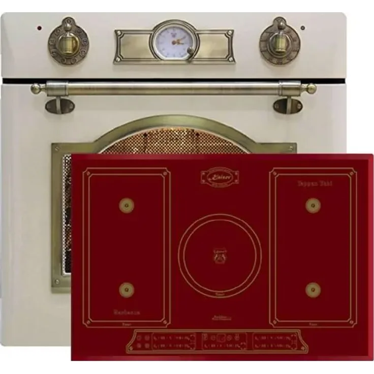 Kaiser Herdset - Elektro Einbau Backofen EH 6355 ElfEm 67L + KCT 7797 FI RotEm Induktions Kochfeld 77 cm