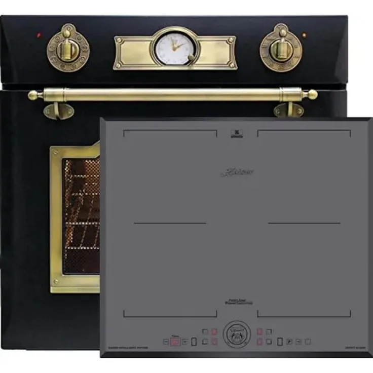 Kaiser Herdset - Retro Elektro Einbau Backofen EH 6355 EM 67L + KCT 6730 FIG Induktions Kochfeld 60 cm
