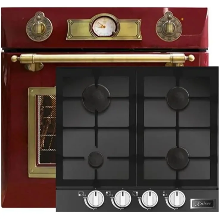 Kaiser Herdset - Elektro Einbau Backofen EH 6355 RotEm 67L + KCG 6387 Gaskochfeld 60cm