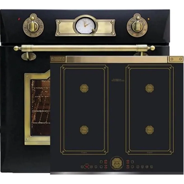 Kaiser Herdset - Retro Elektro Einbau Backofen EH 6355 EM 67L + KCT 6745 FI AD Induktions Kochfeld 60 cm