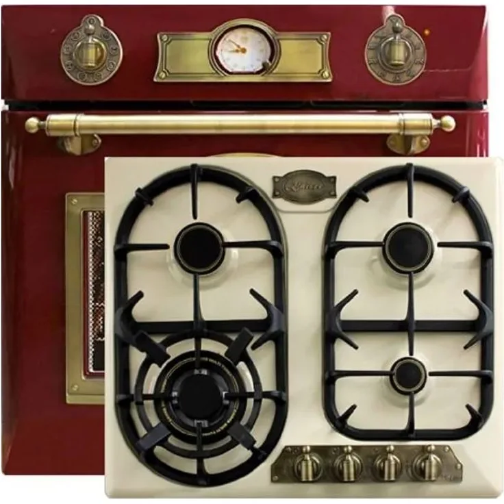 Kaiser Herdset - Elektro Einbau Backofen EH 6355 RotEm 67L + KG 6325 ElfEm Gaskochfeld 60 cm