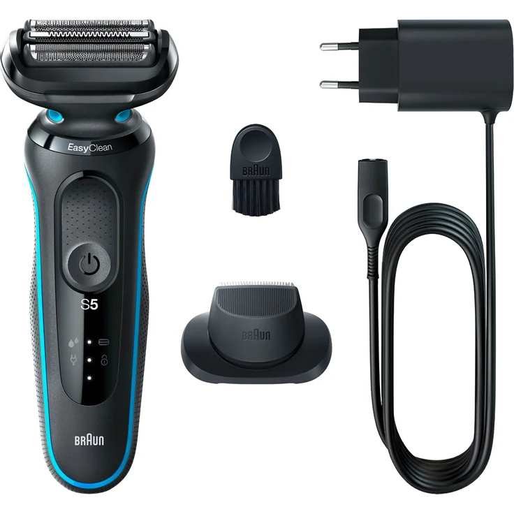 Braun Series 5 - 51-M1200s Herrenrasierer + Präzisionsaufsatz - schwarz & blau – Bild 1