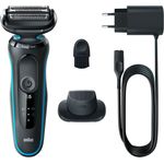Braun Series 5 - 51-M1200s Herrenrasierer + Präzisionsaufsatz - schwarz & blau