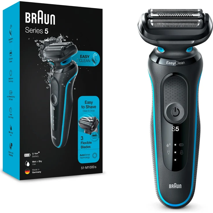 Braun Series 5 - 51-M1000s Herrenrasierer - schwarz & blau – Bild 4