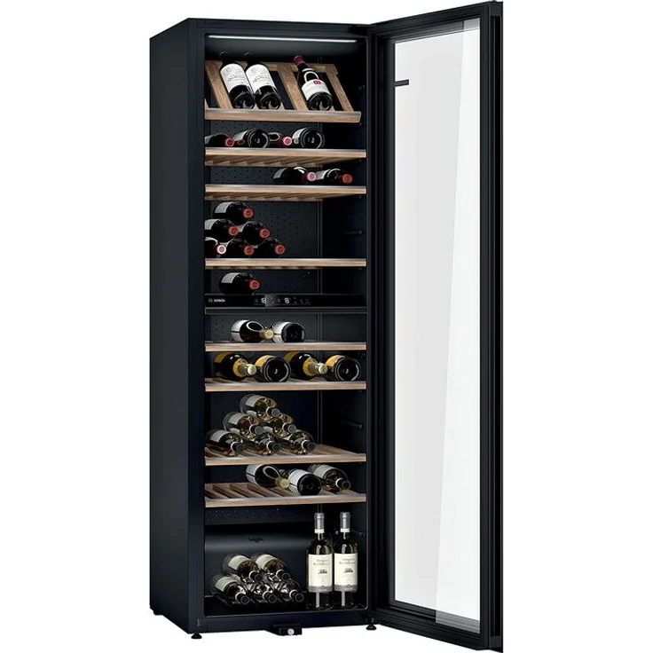 Bosch KWK36ABGA Weinkühlschrank, freistehend, schwarz, 199 Flaschen, LED, Breite 60 cm, Energieklasse G – Bild 2