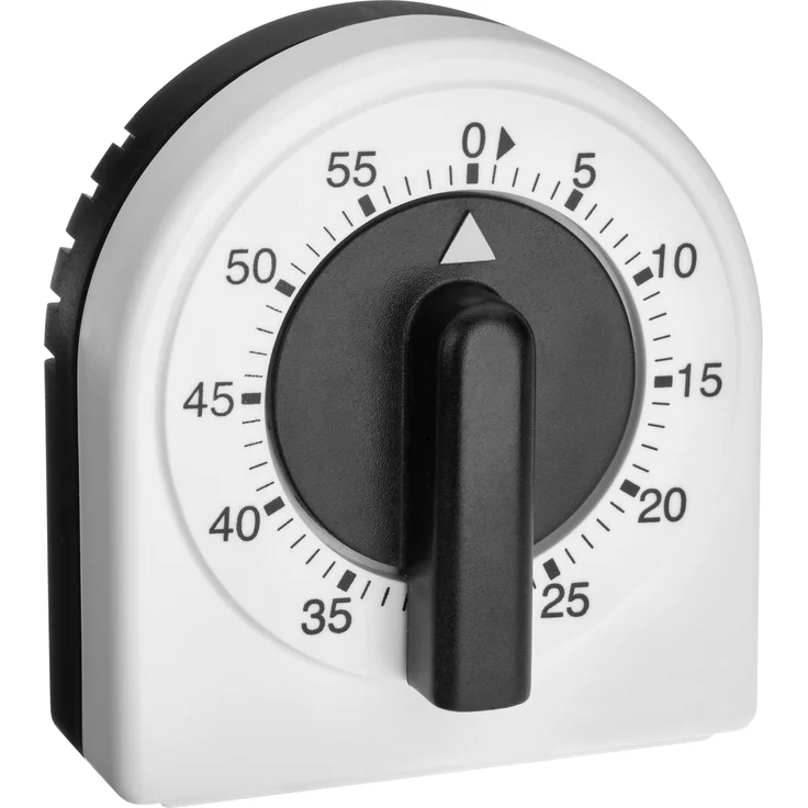 TFA Dostmann Analoger Küchen-Timer Eieruhr Weiß-Schwarz analog – Bild 1