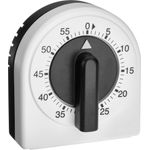 TFA Dostmann Analoger Küchen-Timer Eieruhr Weiß-Schwarz analog