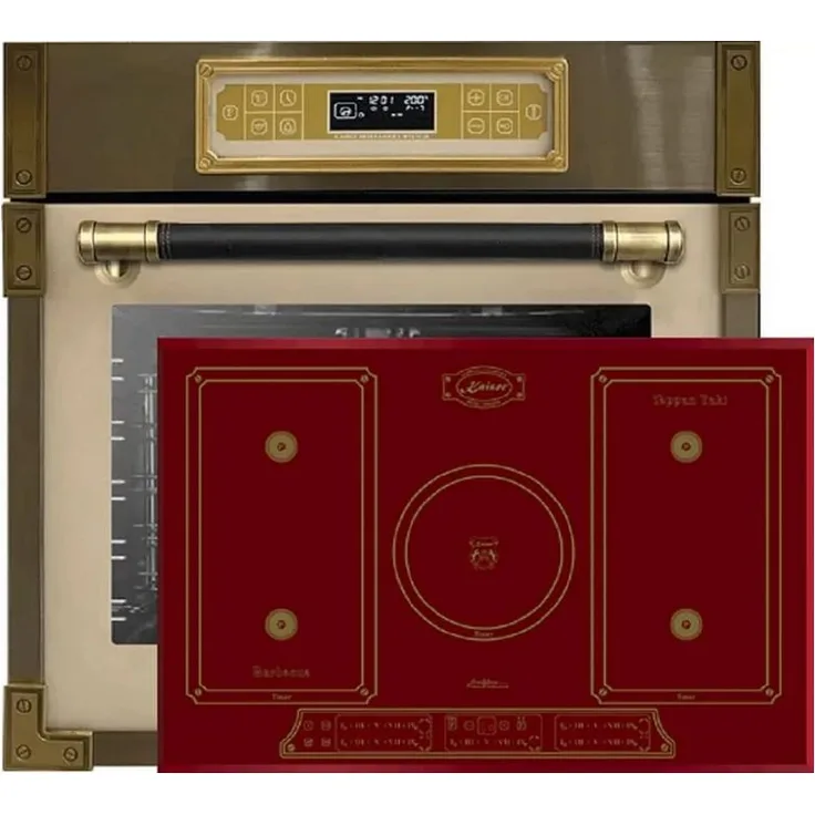 Kaiser Herd-Set EH 6726 ElfAD Einbaubackofen+KCT 7797 FI RotEm Induktionskochfeld 77 cm