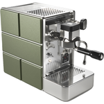 Stone Mine Siebträger Espressomaschine satin silber grün